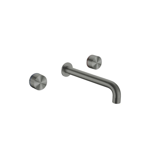 Nero Kara Wall Basin Set - Gunmetal Grey