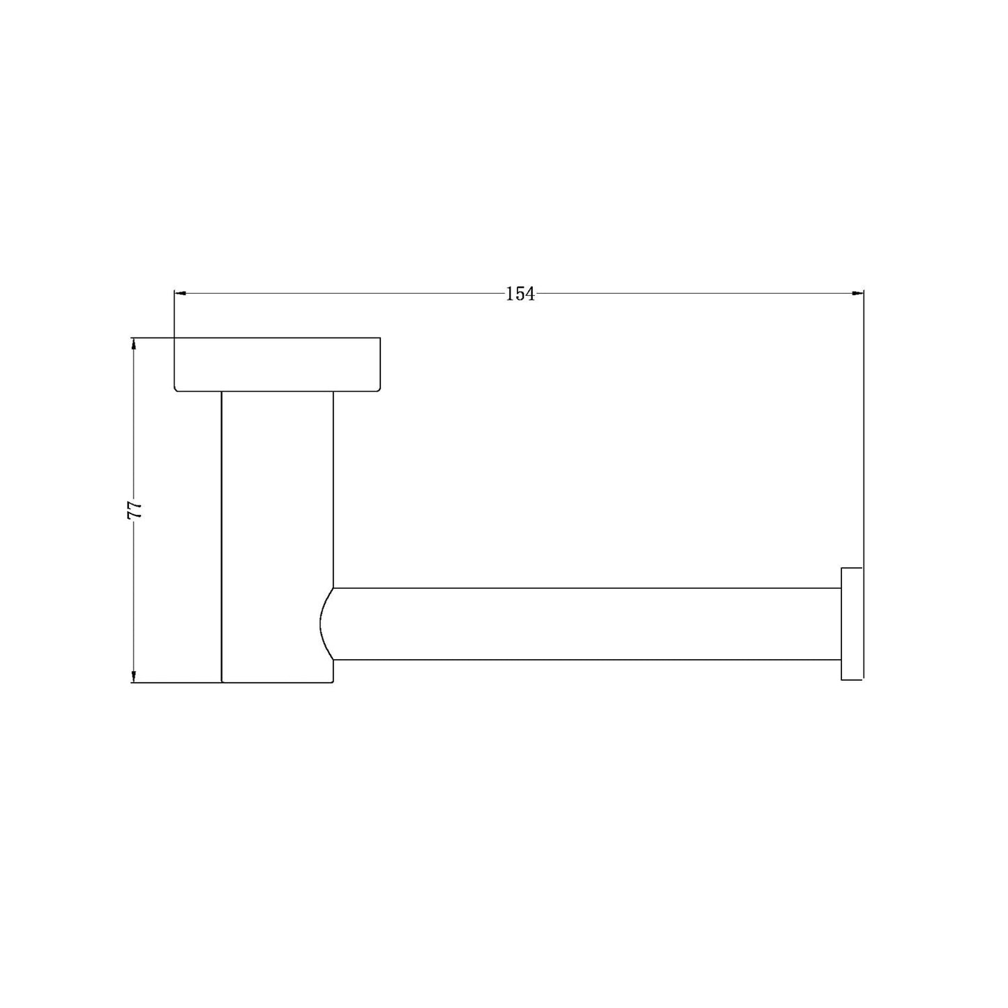 Nero NR1986MW Mecca Toilet Roll Holder - Matte White
