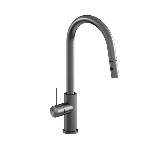 Nero NR221908GM Mecca Pull Down Sink Mixer With Veggie Spray Function - Gunmetal Grey