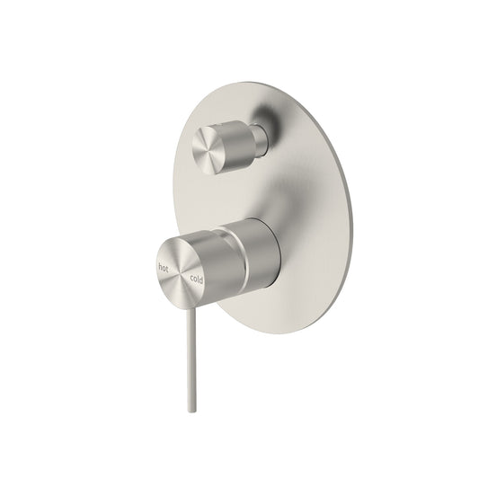 Nero NR221911ABN Mecca Shower / Bath Wall Mixer with Diverter - Brushed Nickel