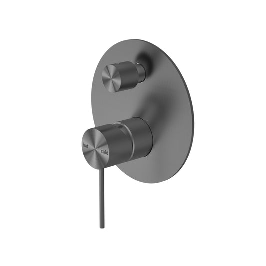 Nero NR221911AGM Mecca Shower / Bath Wall Mixer with Diverter - Gunmetal Grey