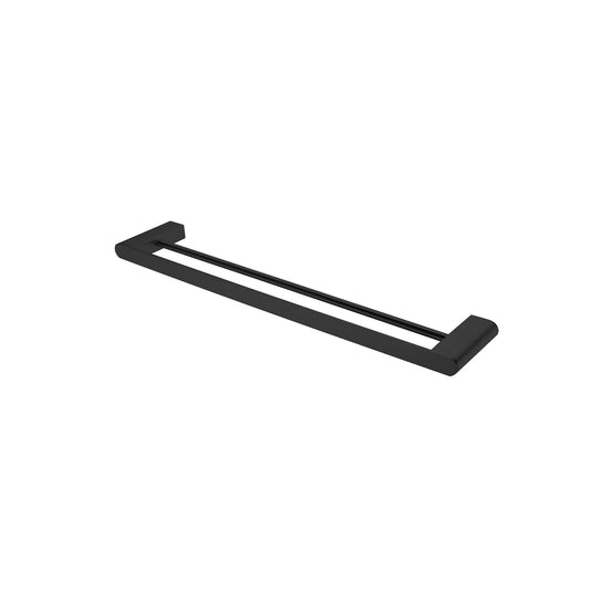 Nero Bianca Double Towel Rail - Matte Black