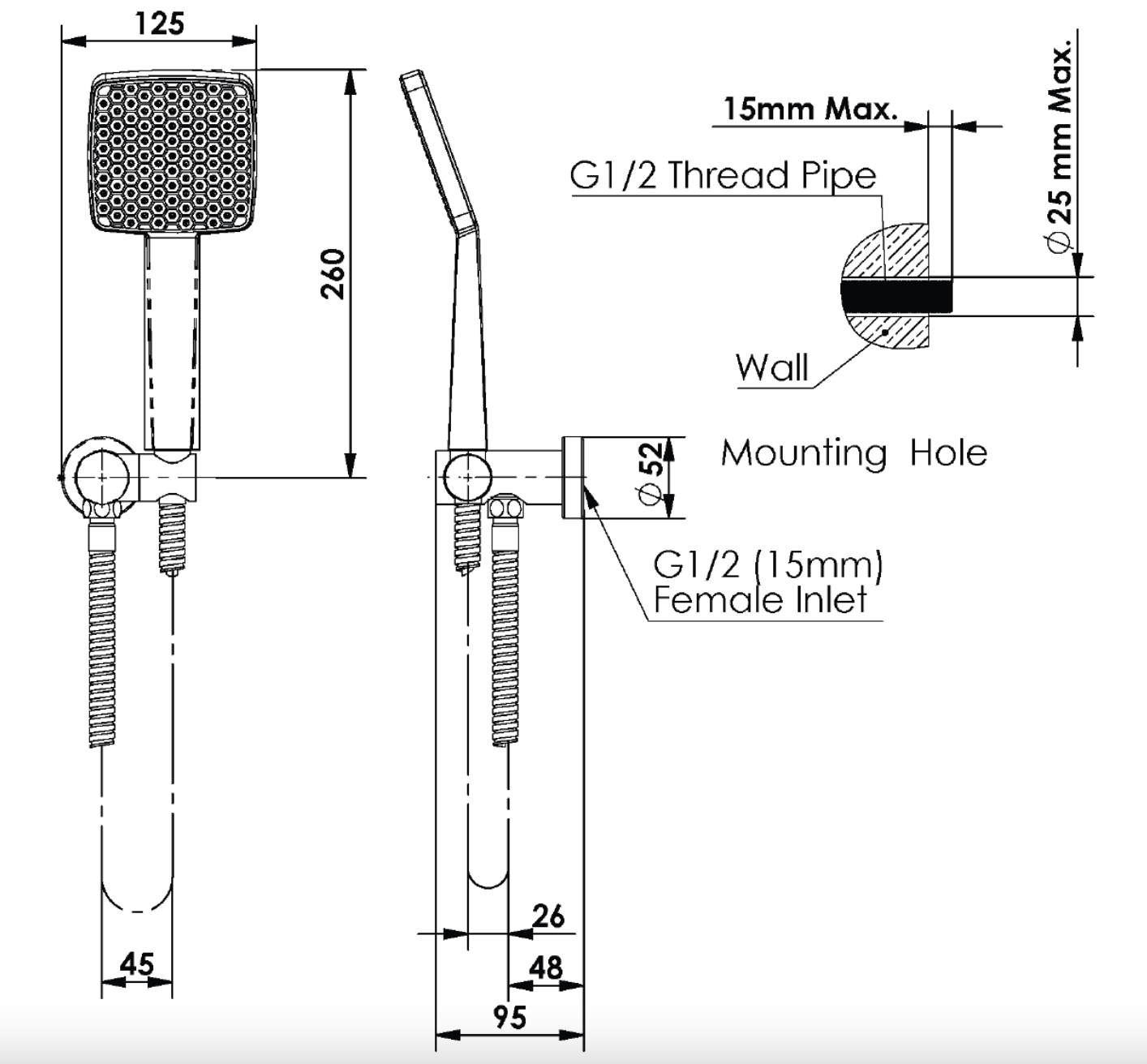 Greens Glide Syntra Rainboost Hand Shower, PVD Brushed Nickel, 90403589BN
