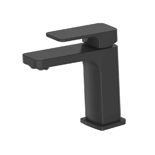Greens Swept Basin Mixer, Matte Black, 18602557