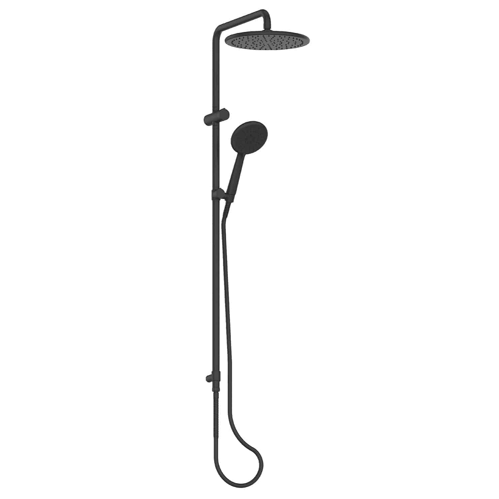 Greens Rocco Twin Rail Shower, Matte Black, 18790MB