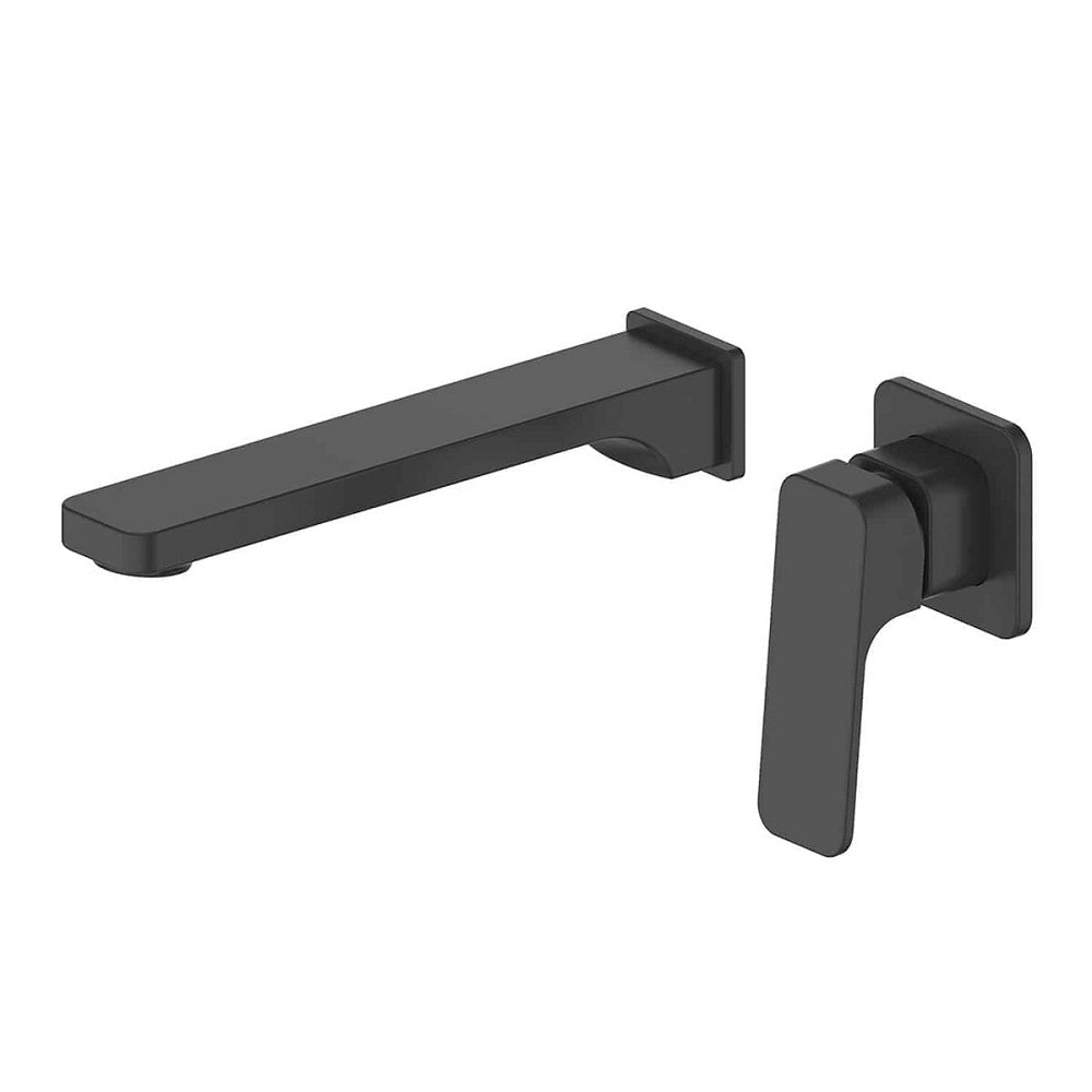 Greens Swept Wall Basin Mixer, Matte Black, 18602527