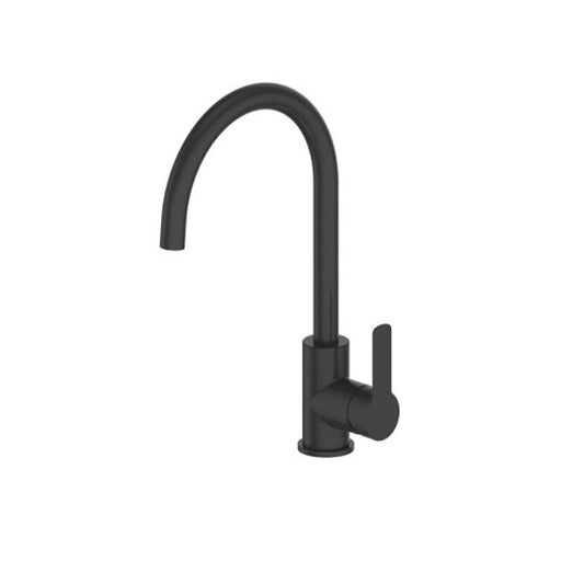 Greens Astro Ii Gooseneck Sink Mixer, PVD Matte Black, LF254283MB