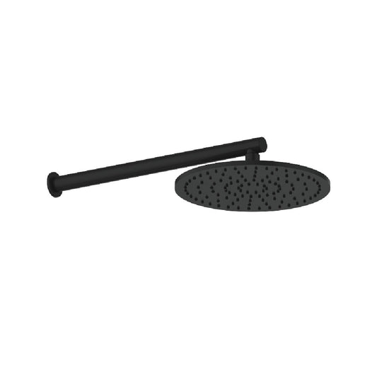 Greens Lavish Brass Wall Shower, PVD Matte Black, 239102MB