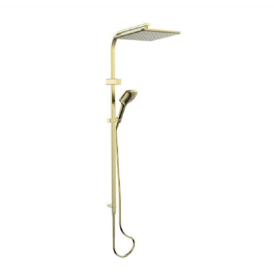 Greens Skyla Airflo Twin Rail Shower, PVD Brushed Brass, 18690BB