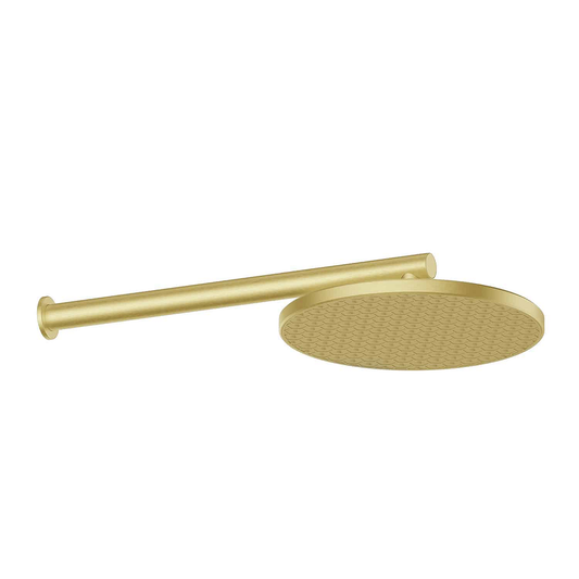 Greens Glide Rainboost Wall Shower, PVD Brushed Brass, 57300BB