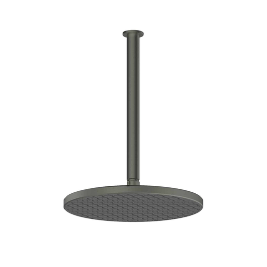 Greens Glide Rainboost Ceiling Shower, PVD Gunmetal, 57310GM