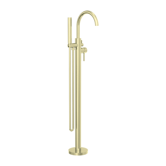 Nero NR210903ABG Freestanding Bath Mixer with Handshower - Brushed Gold
