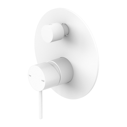 Nero NR221911AMW Mecca Shower / Bath Wall Mixer with Diverter - Matte White