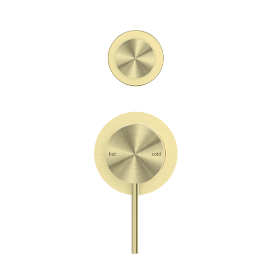 Nero NR221911SBG Mecca Shower / Bath Diverter Separate Backplate - Brushed Gold
