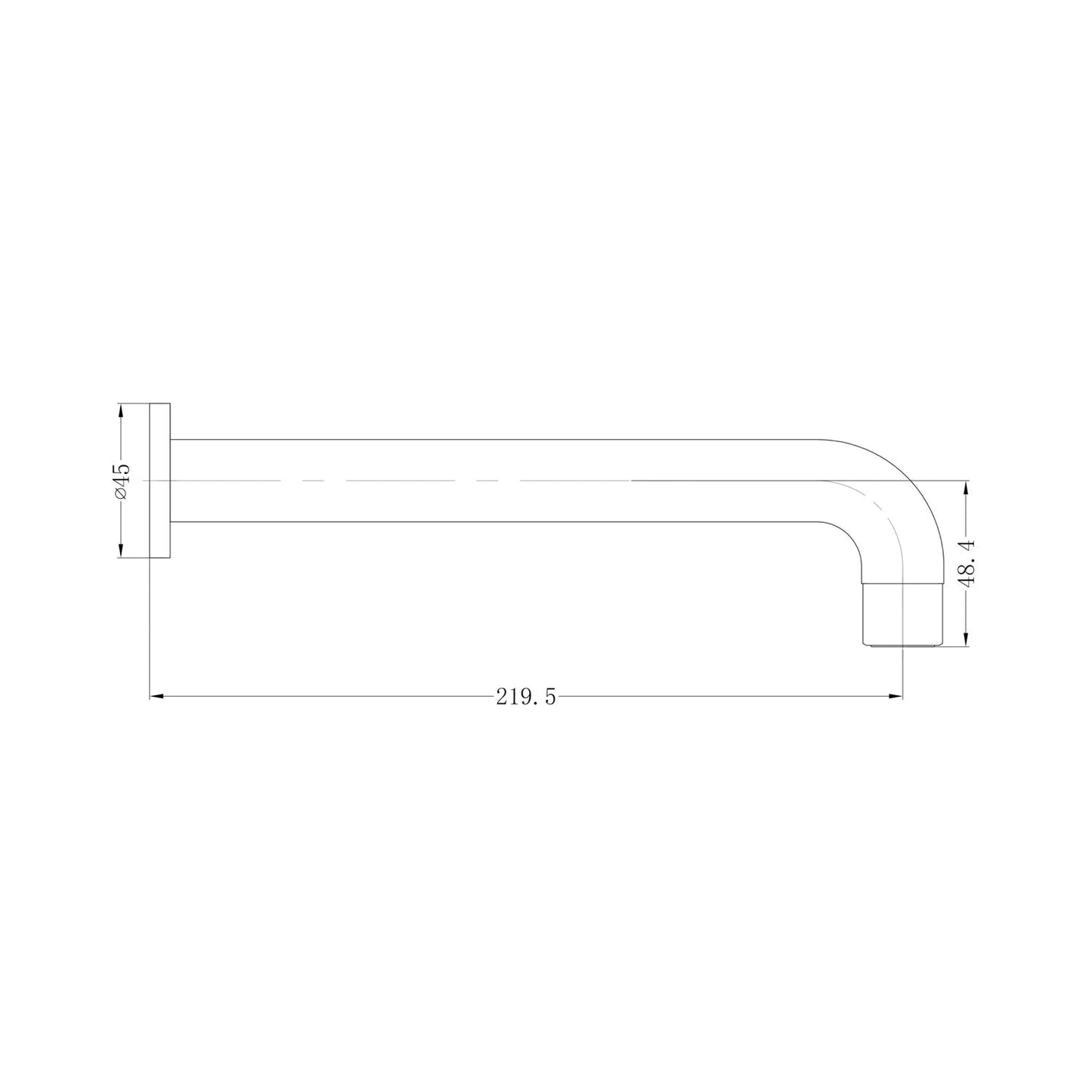 Nero NR250803200BN Dolce Basin / Bath Spout - Brushed Nickel