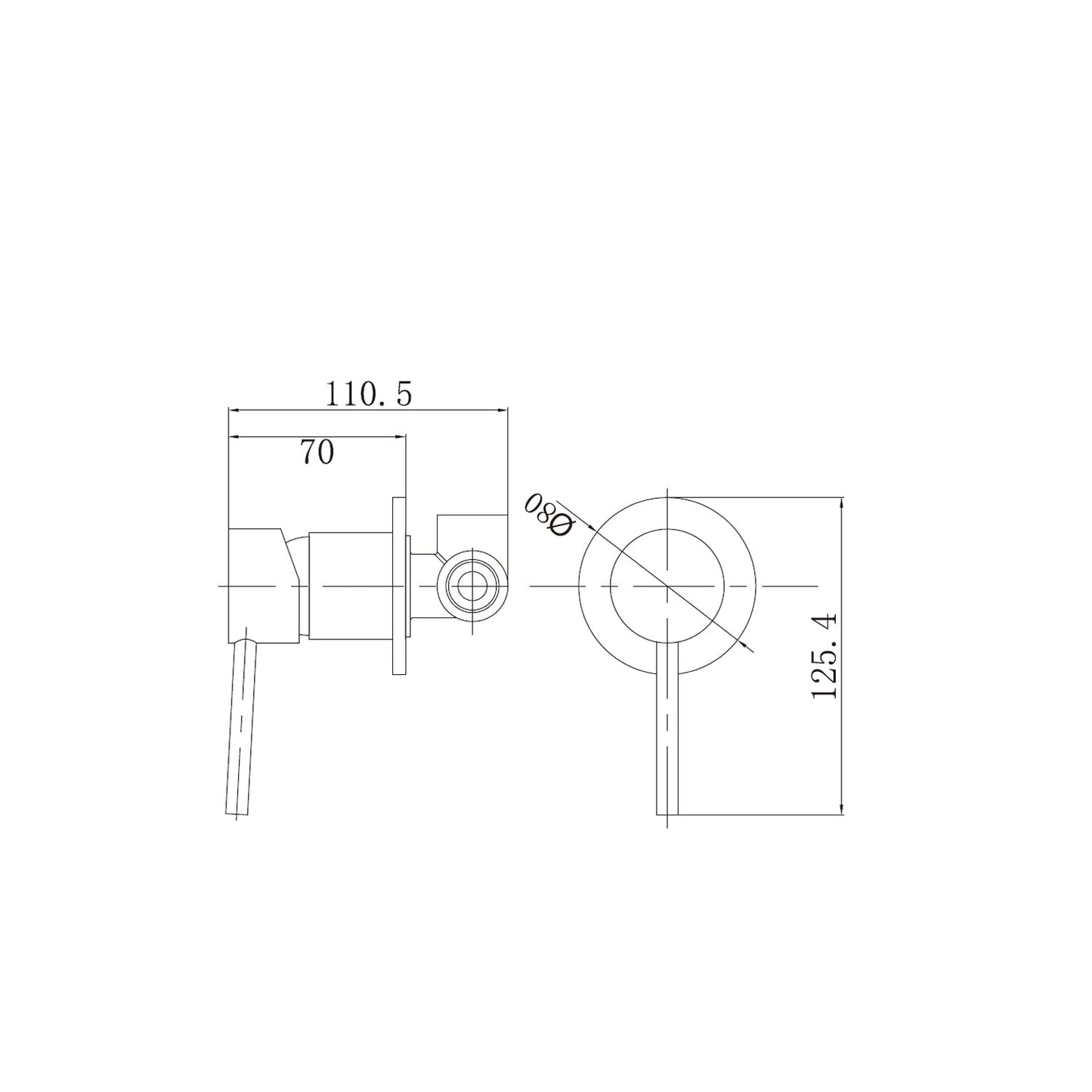 Nero NR250811MB Dolce Shower Mixer - Matte Black