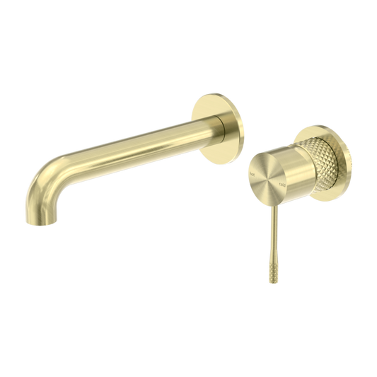 Nero NR251907bBG Opal Wall Basin / Bath Mixer Separate Back Plate - Brushed Gold