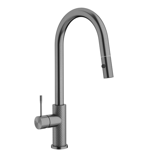 Nero NR251908GR Opal Pull Out Sink Mixer - Graphite Gunmetal Grey