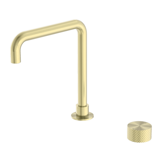 Nero NR252001aBG Opal Progressive Tall Basin Mixer Set - Brushed Gold