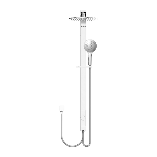 Nero NR281305bCH Astra Rain Round Twin Shower Double Hose Shower - Chrome