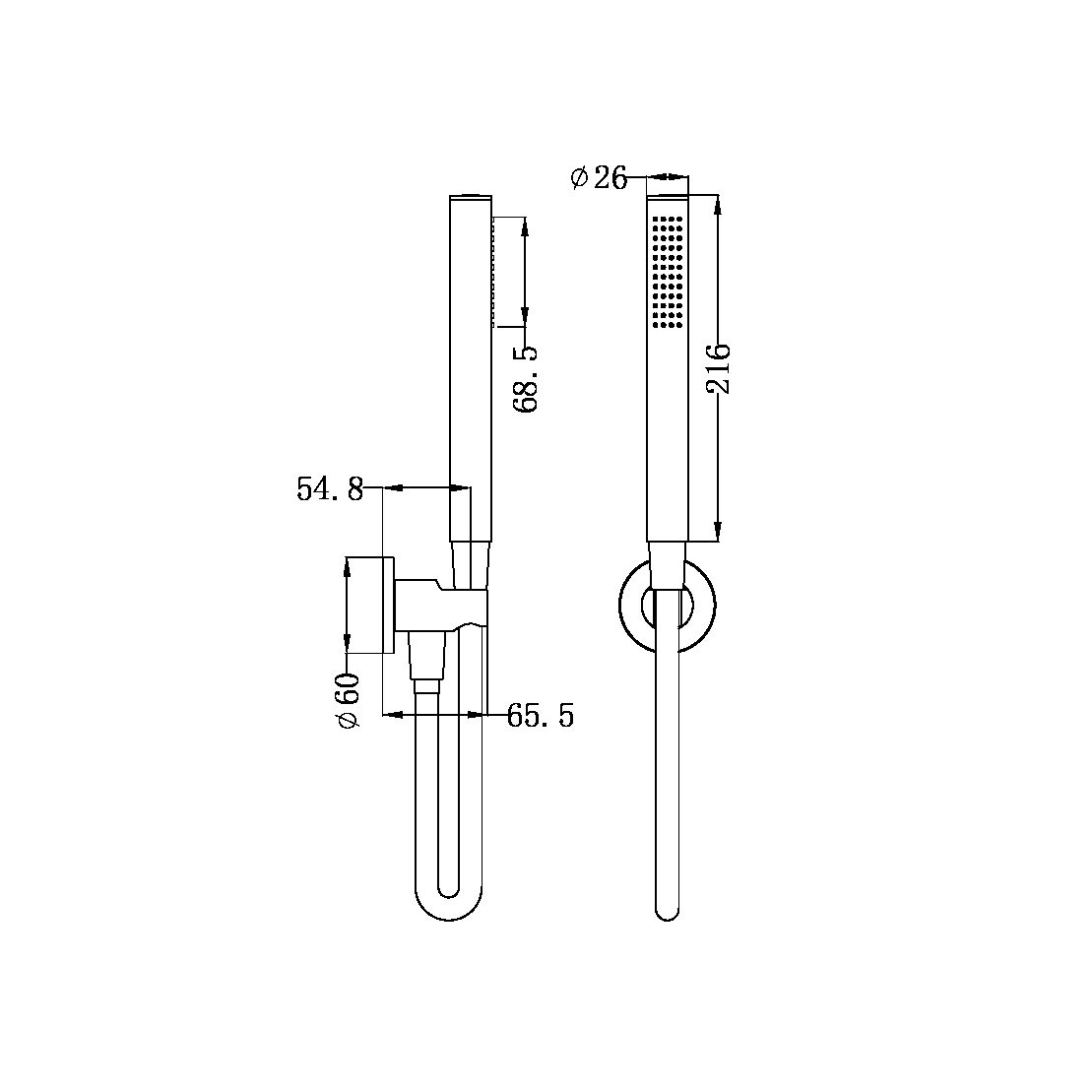 Nero NR307MB Round Shower Bracket - Matte Black