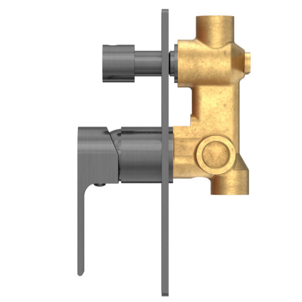 Nero NR321511AGM Bianca Shower / Bath Mixer with Diverter - Gunmetal Grey