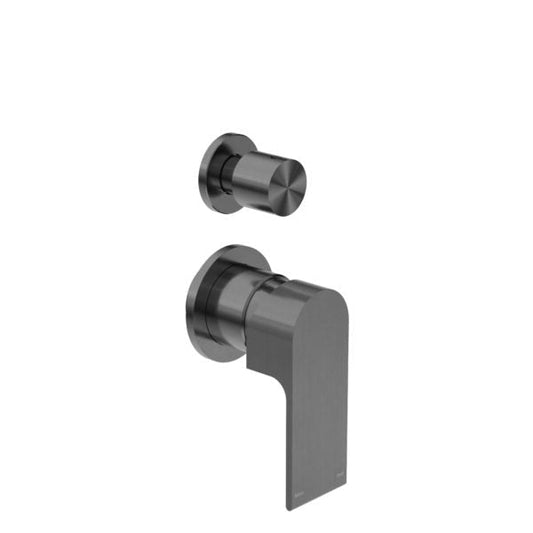 Nero NR321511GGM Bianca Shower / Bath Mixer with Diverter (Separate Backplates) - Gunmetal Grey