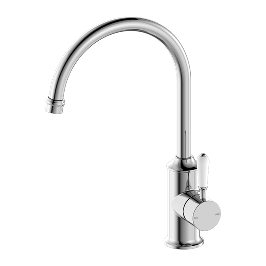 Nero York Kitchen Mixer Gooseneck Spout - Chrome