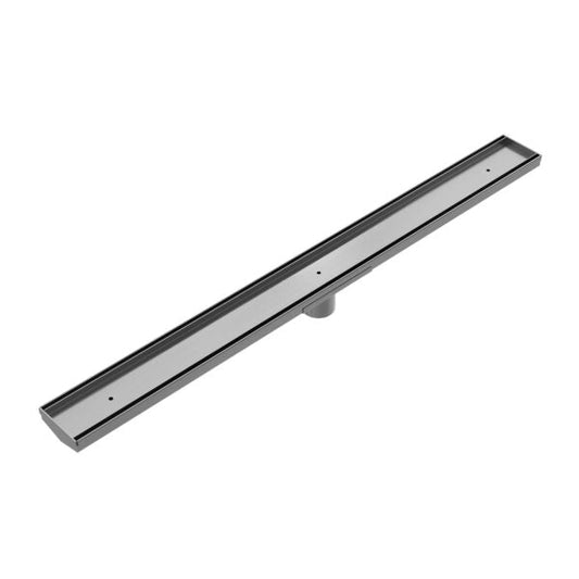 Nero NRFG002HSGM Tile Insert V Channel Floor Waste 50mm Outlet - Gunmetal Grey