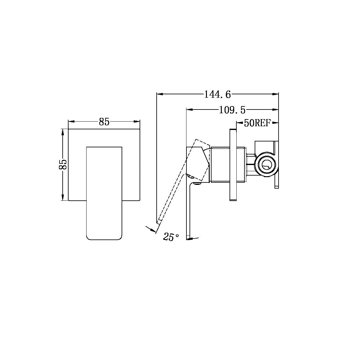 Nero NR301509BN Celia Shower Mixer - Brushed Nickel
