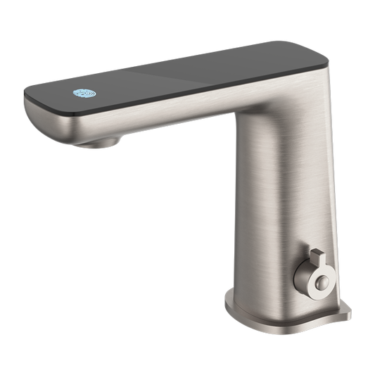 Nero NR222101BN Claudia Sensor Mixer with Black Top Display - Brushed Nickel