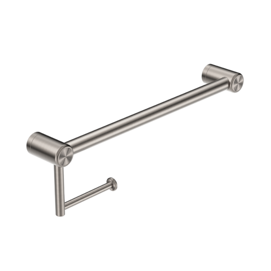 Nero Mecca Care 25mm Toilet Roll Rail - Brushed Nickel