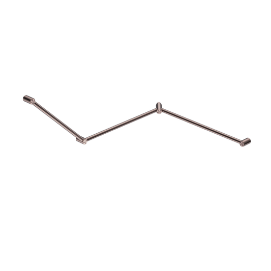 Nero Mecca Care 32mm DDA Toilet Grab Rail Set Continuous - Brushed Bronze