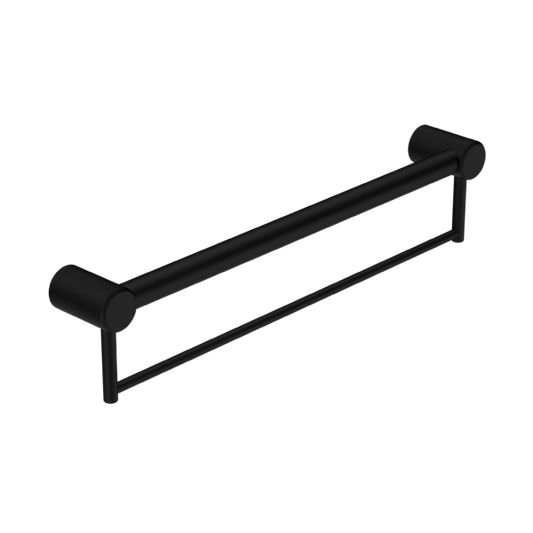 Nero Mecca Care 32mm Grab Rail with Towel Holder - Matte Black
