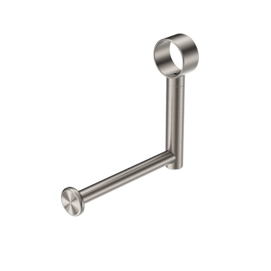Nero NRCR3286TBN Mecca Care Add On Toilet Roll Holder - Brushed Nickel
