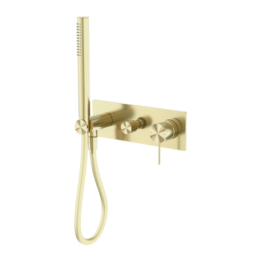 Nero NR221912EBG Mecca Shower Mixer Diverter System - Brushed Gold