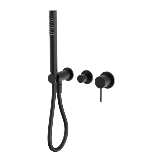 Nero NR221912FMB Mecca Shower Mixer Diverter System (Separate Back Plate) - Matte Black