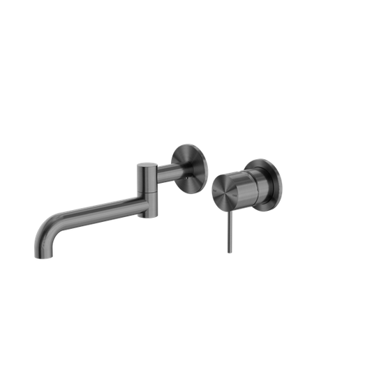 Nero NR221910RGM Mecca Wall/Basin Bath Mixer Swivel Spout - Gunmetal