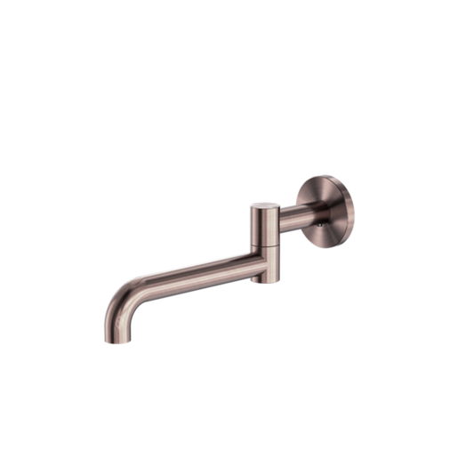 Nero NR221903GBZ Mecca Wall Mounted Swivel Basin/Bath Spout 225MM - Brushed Bronze