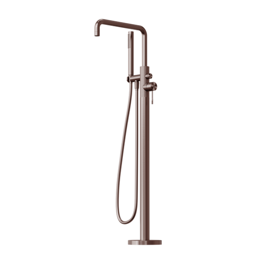 Nero NR251903ABZ Opal Freestanding Bath Mixer with Handshower - Brushed Bronze
