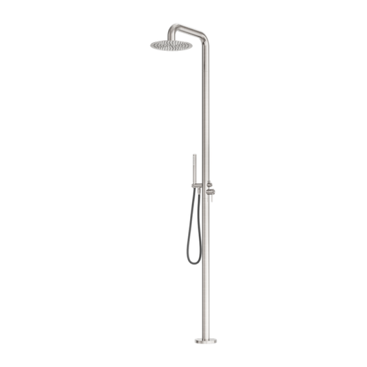 Nero NR162205ABN ZEN SS316L Outdoor Freestanding Shower Column - Brushed Nickel