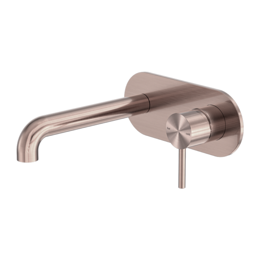 Nero ZEN SS316L Wall Basin/Bath Mixer - Brushed Bronze