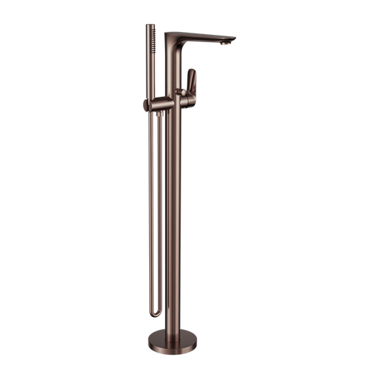 Nero NR321503aBZ Bianca Freestanding Bath Mixer with Handshower - Brushed Bronze