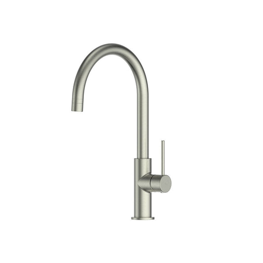 Greens Maci Gooseneck Sink Mixer, PVD Brushed Nickel, 21202541