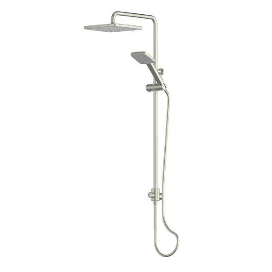 Greens Glide Syntra Rainboost Twin Rail Shower, PVD Brushed Nickel, 21290BN