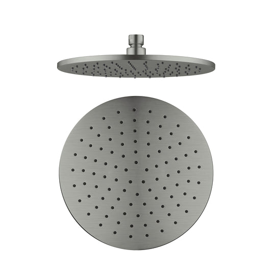 Nero NRROA1001GM Round Brass Shower Head 250mm - Gunmetal Grey