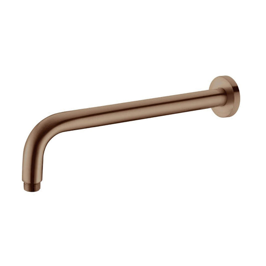 Nero NR502BZ Round Wall Shower Arm - Brushed Bronze