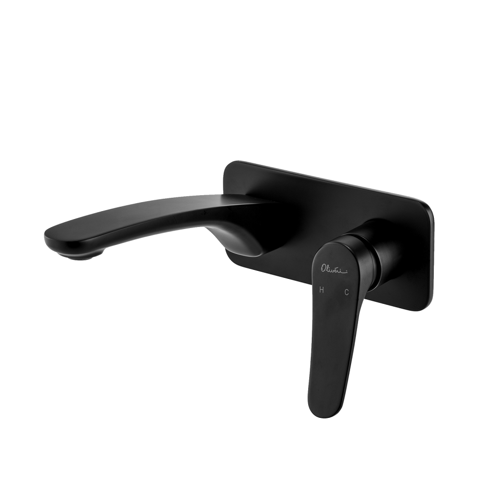 Oliveri Verona Wall Mixer Set, Matte Black, VA305516MB