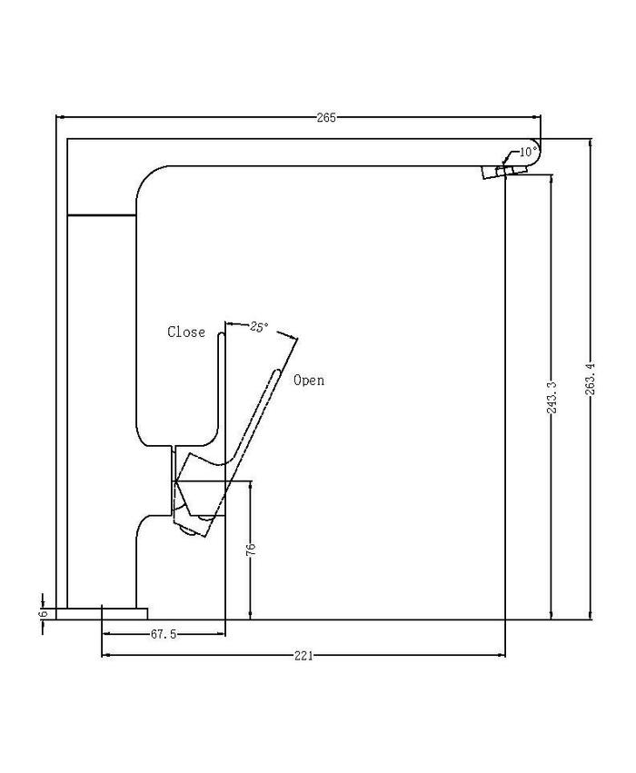 Nero NR321507BN Bianca Sink Mixer - Brushed Nickel