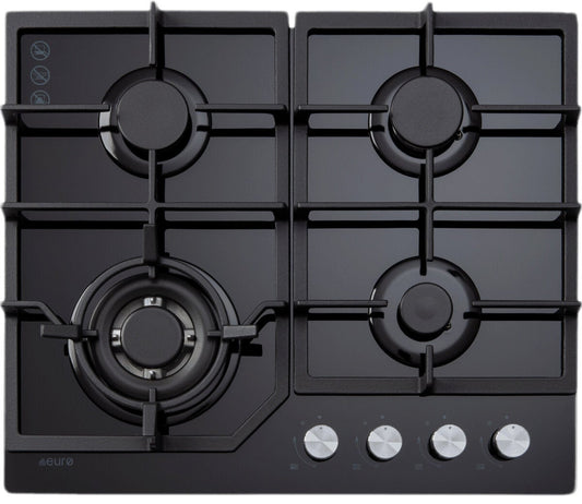 Euro Appliances ECT600GBK2 60cm Natural Gas Cooktop - Special Order